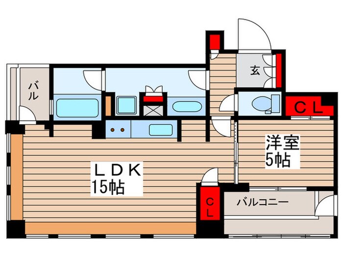 間取り図 ﾊﾟｰｸｱｸｼｽ月島ﾏﾁｭｱｽﾀｲﾙ（７階）