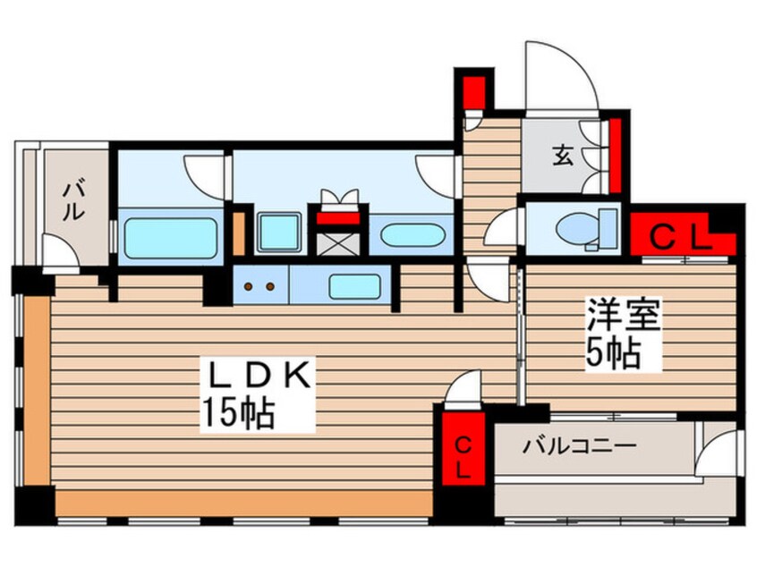 間取図 ﾊﾟｰｸｱｸｼｽ月島ﾏﾁｭｱｽﾀｲﾙ（７階）