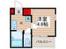 メルディア柴又Ｂ 1Kの間取り