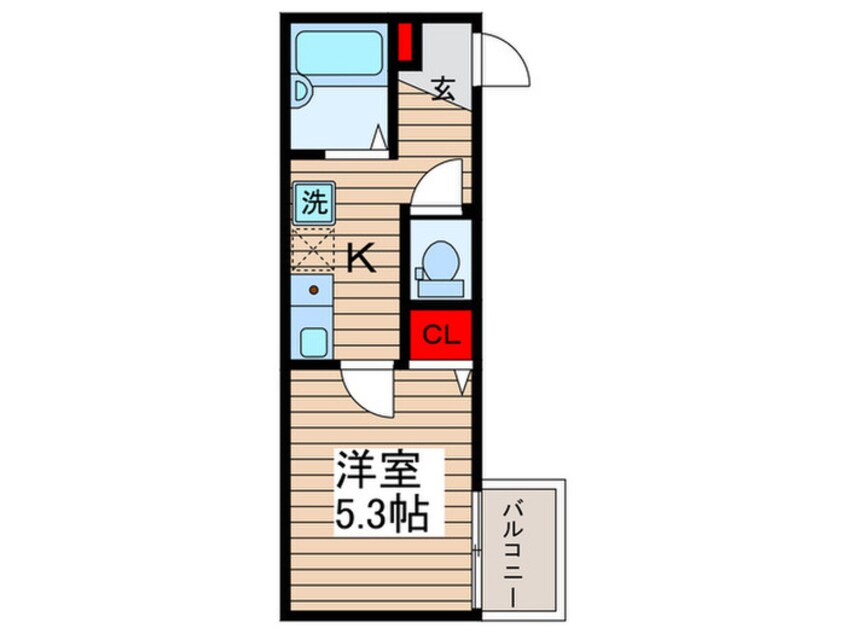 間取図 メルディア柴又Ｂ