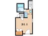エムハウス 1Kの間取り