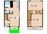 仲の町ハイツ 2LDKの間取り