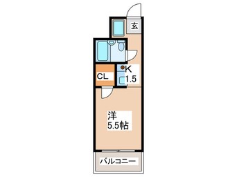 間取図 メゾン・ド・プレ－ヌ（４０５）