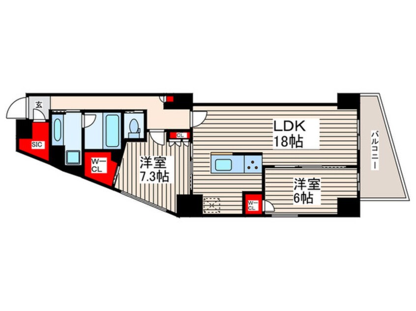 間取図 Ｌｅ　ＵｎＤｅｕｘ南青山