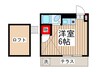 パ－ルハイツ 1Rの間取り