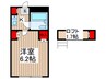 ハイツセルシオン 1Kの間取り