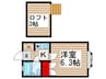 ロ－ズアパ－トＱ６３番館 1Kの間取り