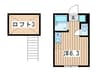 プライムテラス南林間Ⅲ 1Rの間取り