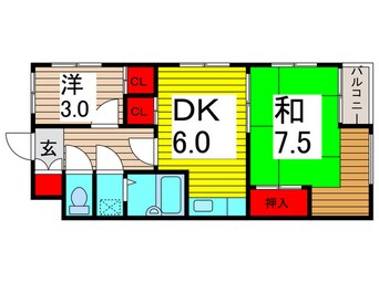 間取図 グランベ－ルヨシダ