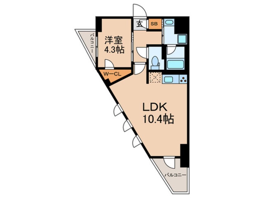 間取図 クロスレジデンス高田馬場