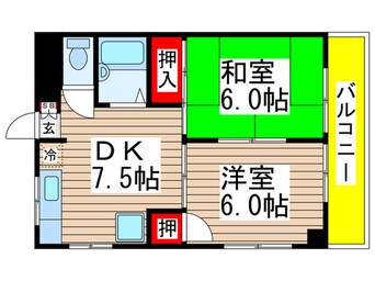 間取図 コスモリード船橋イースト