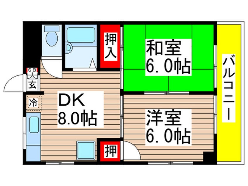 間取図 コスモリード船橋イースト