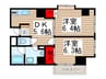 シェピエ－ル 2DKの間取り