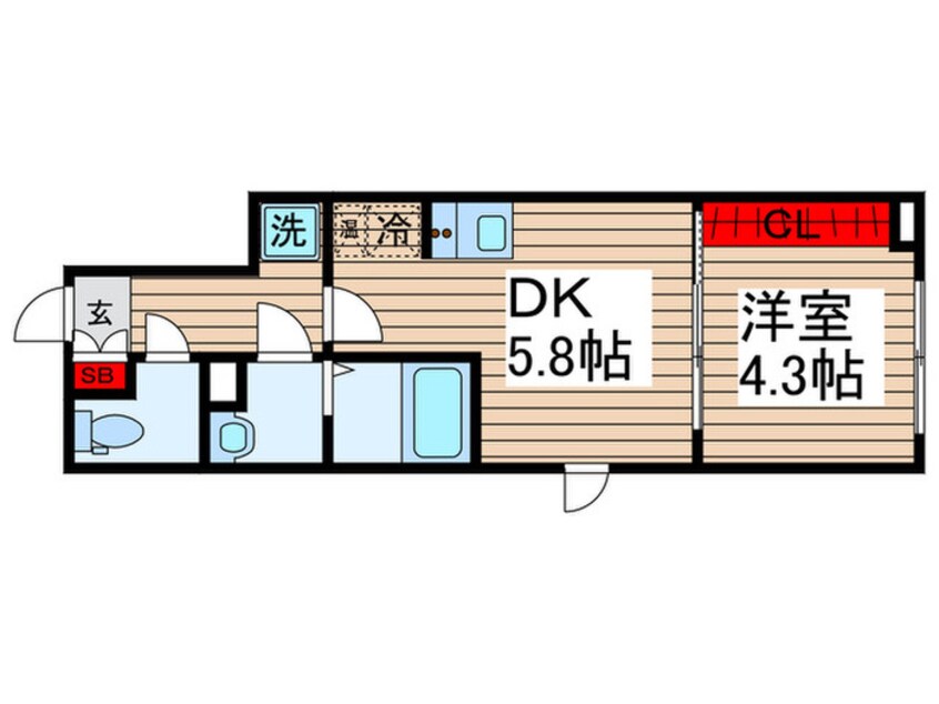 間取図 ＬｉｖｅＦｌａｔ門前仲町