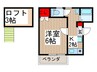 メゾンセラヴィ 1Kの間取り