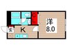 細井ﾊｲﾂ　1 1Kの間取り