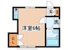 パ－ルハイツ 1Rの間取り