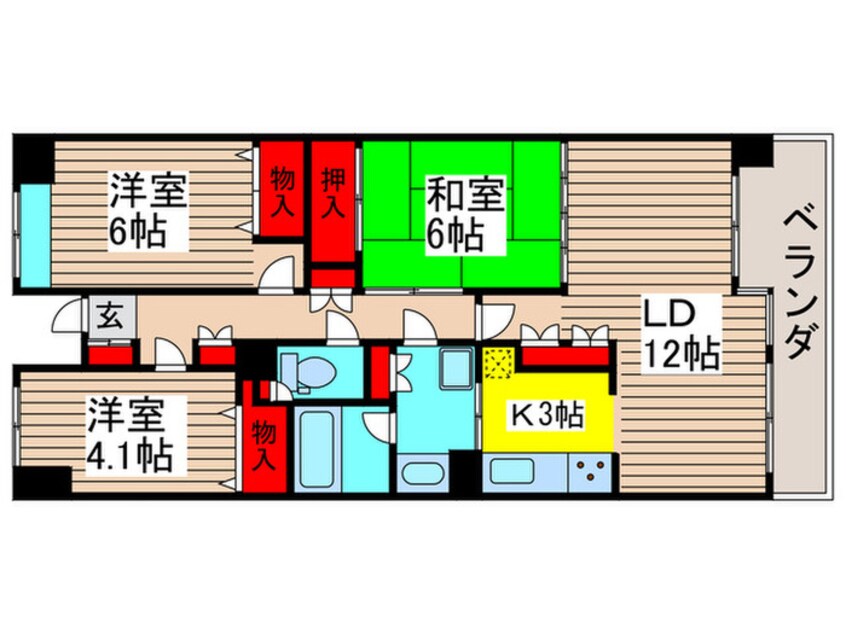 間取図 ＰＬＥＮＤＹ市川大野