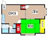 第1協和ハイツ 2DKの間取り