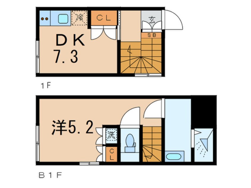 間取図 PASEO SANGENJAYA-WEST