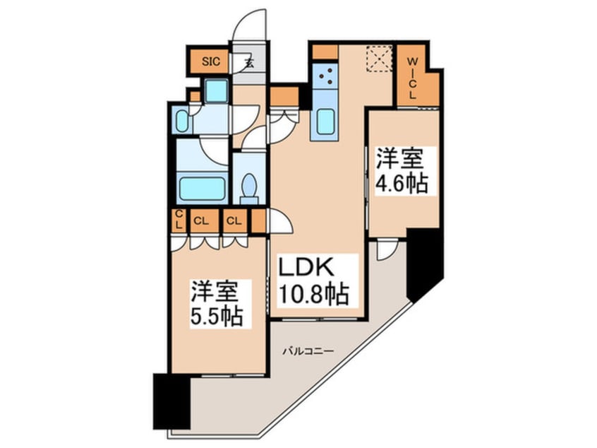 間取図 ルフォンプログレ田原町