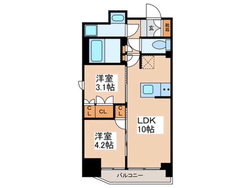 間取図 ルフォンプログレ田原町