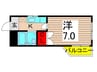 S－ビレッジ島根 1Kの間取り