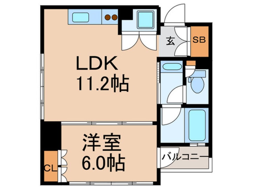 間取図 ﾚｳﾞｨｰｶﾞときわ台crob（３０４）