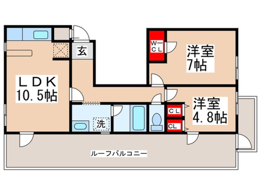 間取図 リズ国立西ＮＯ．１