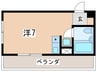 おおぞらビル 1Rの間取り