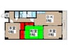 富士ビュ－ハイツ 3DKの間取り