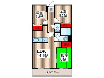 間取図 ヒルズ神明の木