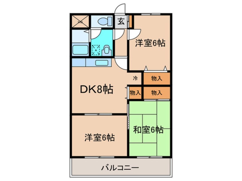 間取図 ボヌール山崎