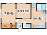 第２串田ハイツ 2DKの間取り