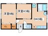 第２串田ハイツ 2DKの間取り