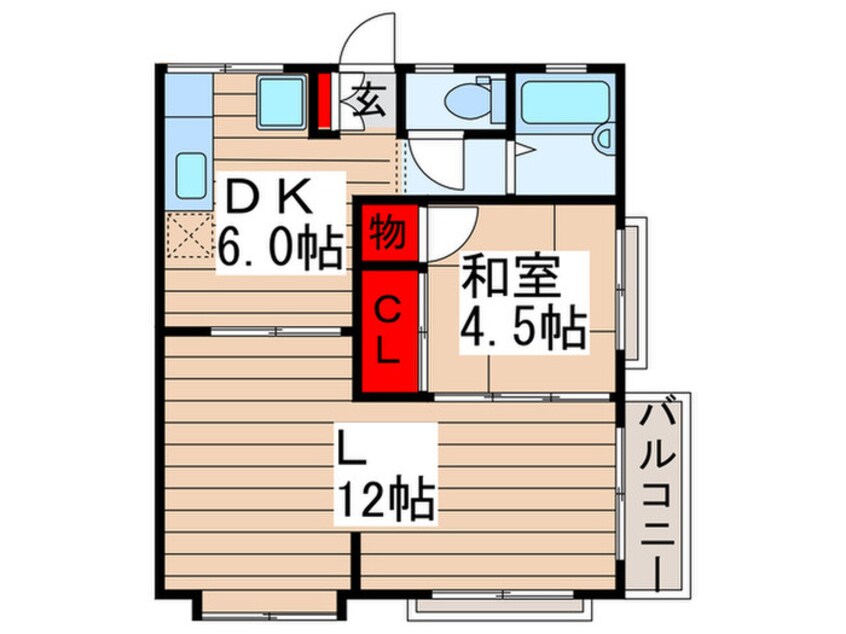 間取図 プリンセスパ－ク８番館