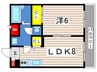 ロ－タリ－ライフ石川町(801) 1LDKの間取り