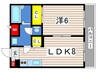 ロ－タリ－ライフ石川町(801) 1LDKの間取り