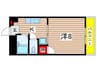 カーサビィオラ 1Kの間取り