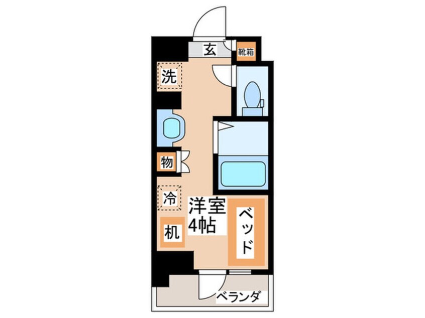 間取図 ｷｬﾝﾊﾟｽｳﾞｨﾚｯｼﾞ多摩ｾﾝﾀｰ