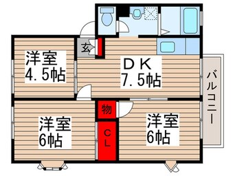 間取図 ﾄﾞﾐｰﾙ参番街