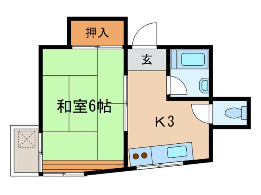 間取図 グリ－ンヒルノック