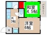 ローヤルコーポ浅野 2Kの間取り