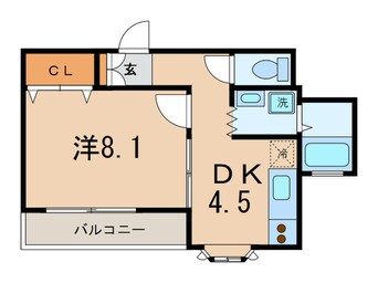 間取図 カ－ザＵ