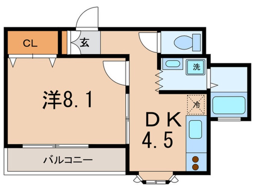 間取図 カ－ザＵ