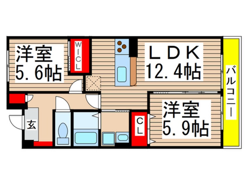 間取図 イデア緑が丘B棟