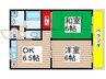 阿久津マンション 2DKの間取り