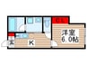 中峠ハイツＢ2棟 1Kの間取り