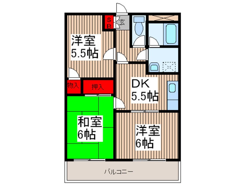 間取図 エコ－ハイツ