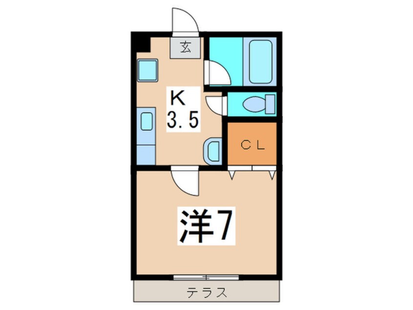 間取図 ハイツ　コスモス